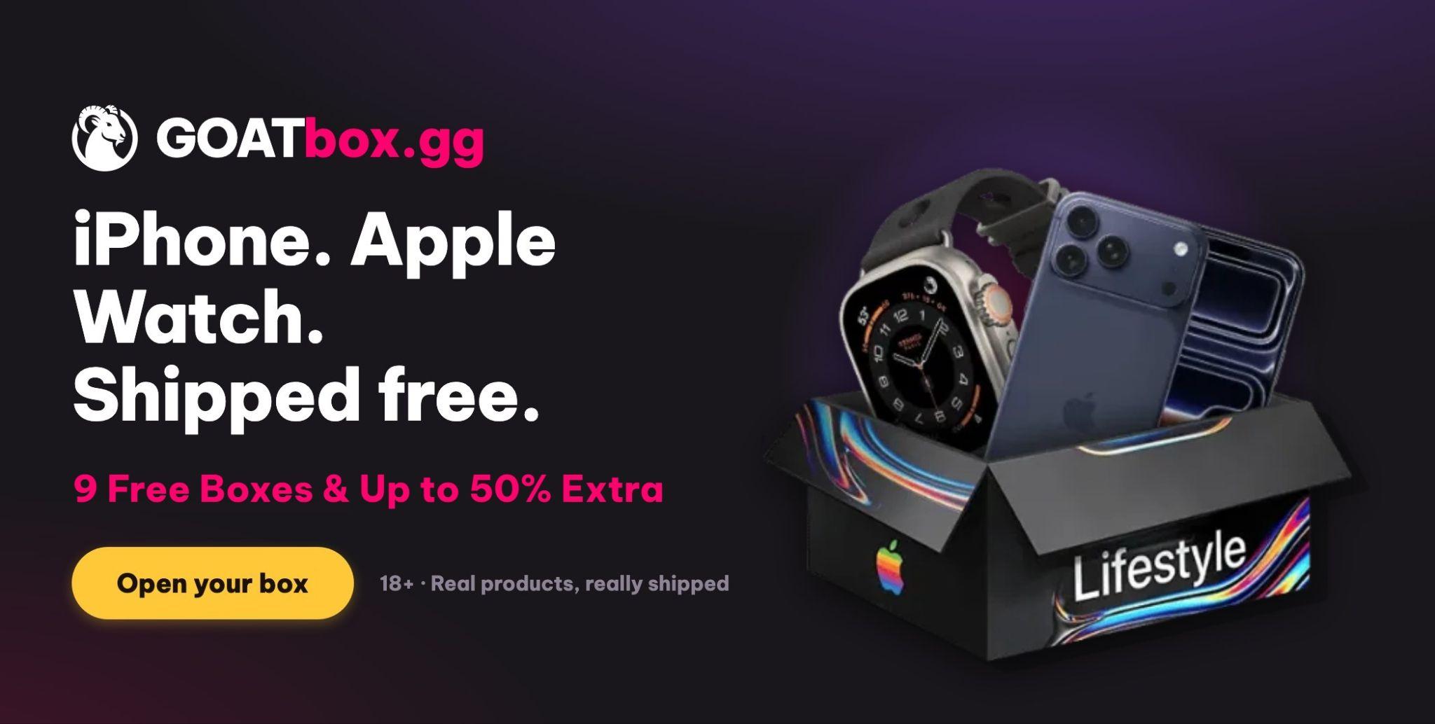 GOATbox.gg 9 Free Boxes and up to 50% Extra